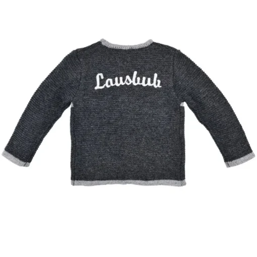 BONDI Jungen Strickjacke "Lausbub" 91583 | Anthrazit Melange