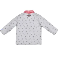 BONDI Jungen Sweatshirt "Lausbub" mit Hemdkragen 91570 | Grey Melange