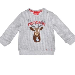 BONDI Jungen Sweatshirt "Frechdachs" 91524 - Grau | Pullover