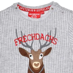 BONDI Jungen Sweatshirt "Frechdachs" 91524 - Grau | Pullover