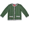 BONDI Jungen Trachten Strickjacke mit Zopfmuster 91639 | Grün