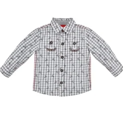 BONDI Jungen Trachtenhemd "Lausbub" 91576 | Grau