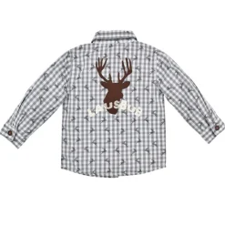 BONDI Jungen Trachtenhemd "Lausbub" 91576 | Grau
