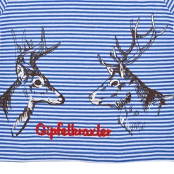 BONDI Jungen T-Shirt "Hirsche" 91522 | Blau Weiß Gestreift