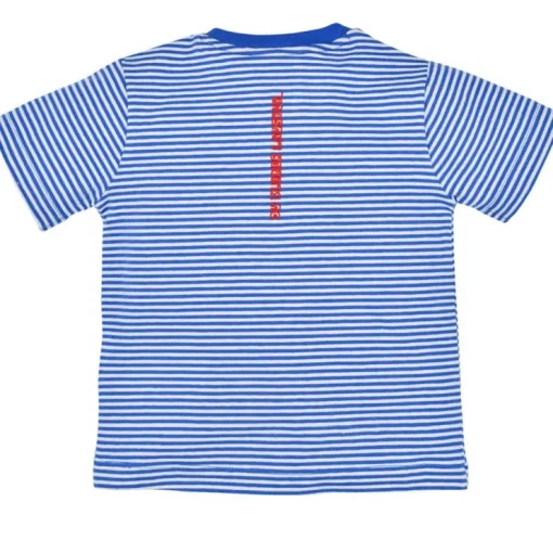 BONDI Jungen T-Shirt "Hirsche" 91522 | Blau Weiß Gestreift