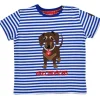 BONDI Jungen T-Shirt "Waldi" 91719 | Blau Weiß Gestreift