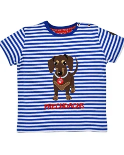 BONDI Jungen T-Shirt "Waldi" 91719 | Blau Weiß Gestreift