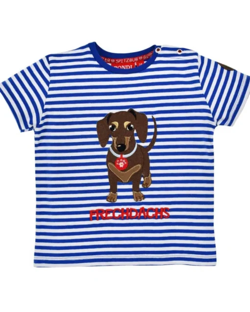 BONDI Jungen T-Shirt "Waldi" 91719 | Blau Weiß Gestreift