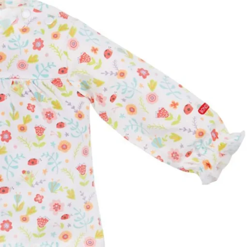 BONDI Langarmshirt "Blümchen und Käfer" 93692 - Weiß / Bunt | Pullover