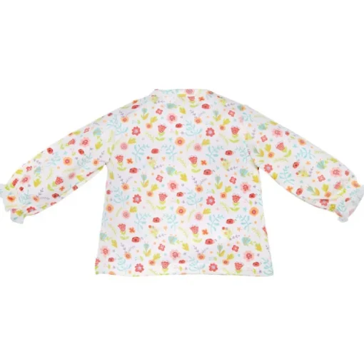 BONDI Langarmshirt "Blümchen und Käfer" 93692 - Weiß / Bunt | Pullover