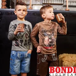 BONDI Lange Jeans "Dino" für Jungen 91435 | Baby Kinder Jogg Denim - Blau