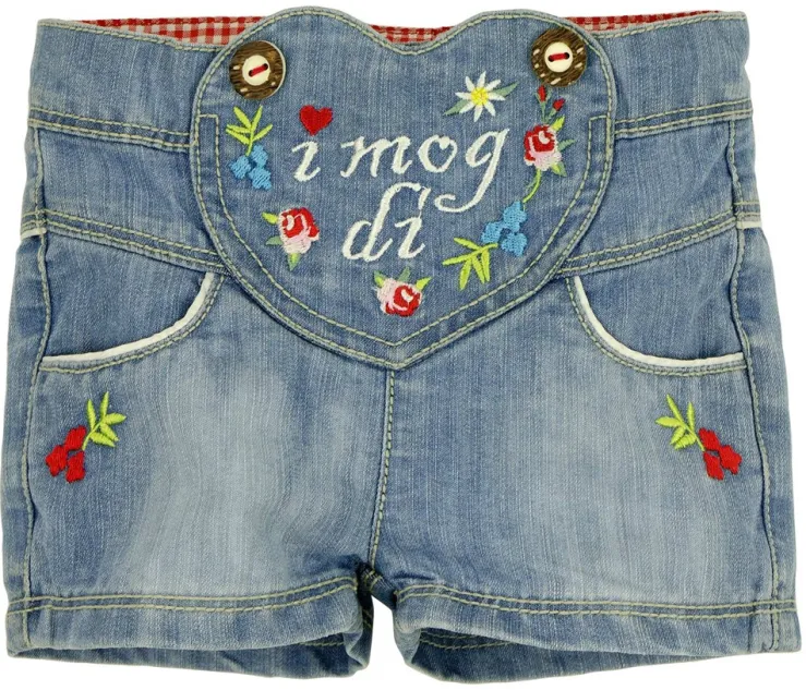 BONDI Mädchen Jeans Short "I mog di" - Blau