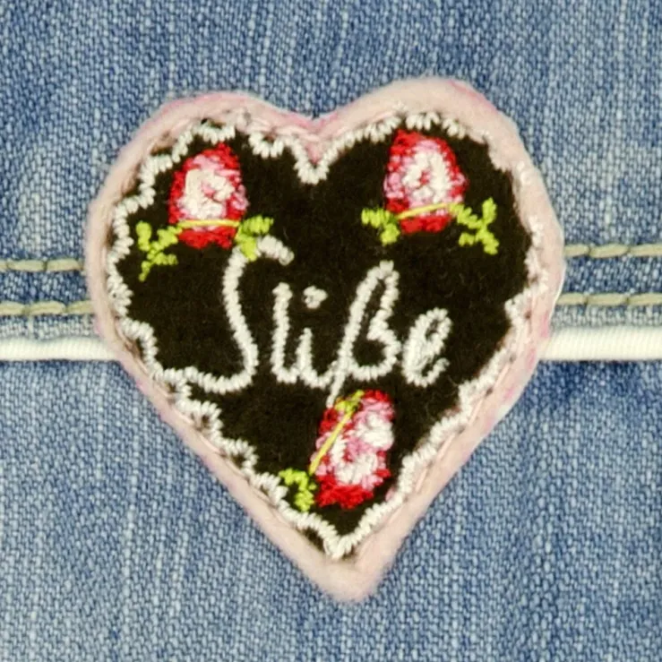 BONDI Mädchen Jeans Short "I mog di" - Blau