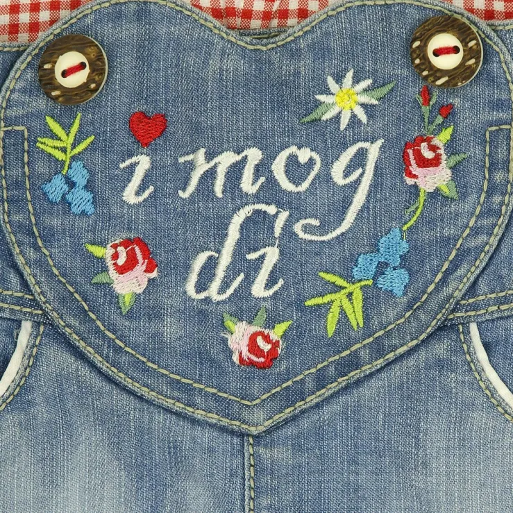 BONDI Mädchen Jeans Short "I mog di" - Blau