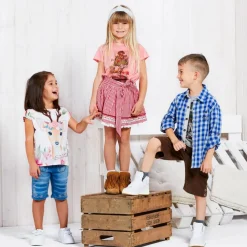 BONDI Mädchen Kapuzenkleid Hoodiekleid "Horse Love" 36215 | Oliv Grün