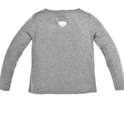 BONDI Mädchen Langarm Shirt "Miss Alpenglück" Hirsch 26072 - Grau