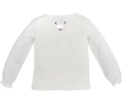 BONDI Mädchen Langarm Shirt "Miss Alpenglück" Bambi 26070 - Weiß