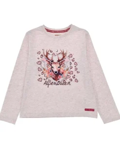BONDI Mädchen Langarmshirt "Alpen Queen" 26101 | Purple Melange