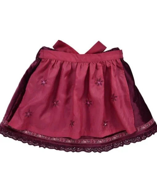 BONDI Mädchen Samtrock mit Schürze 26103 | Blueberry