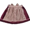 BONDI Mädchen Samtrock mit Schürze 26104 | Blueberry