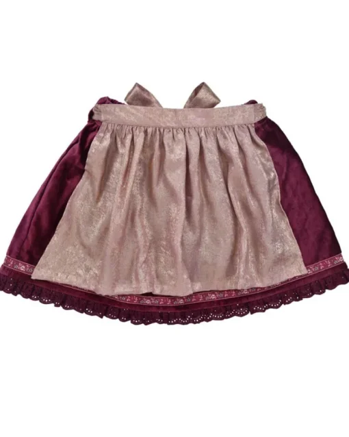 BONDI Mädchen Samtrock mit Schürze 26104 | Blueberry