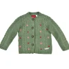 BONDI Mädchen Strickjacke "Alpenglück" mit Blumen 86763 | Grün