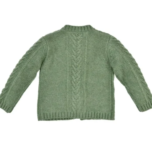 BONDI Mädchen Strickjacke "Alpenglück" mit Blumen 86763 | Grün