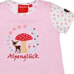 BONDI Mädchen T-Shirt "Alpenglück" mit Reh und Pilz 86615 | Rosa