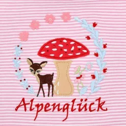 BONDI Mädchen T-Shirt "Alpenglück" mit Reh und Pilz 86615 | Rosa