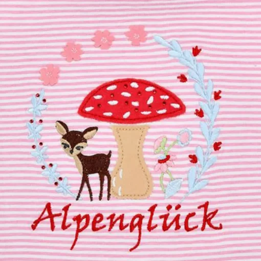 BONDI Mädchen T-Shirt "Alpenglück" mit Reh und Pilz 86615 | Rosa