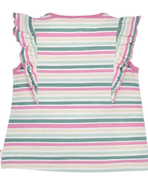 BONDI Mädchen T-Shirt "Happy" 86881 | Mehrfarbig gestreift