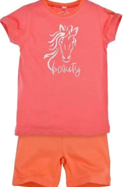 BONDI Shorty - Kurzer Schlafanzug "Beauty" 36184 | Rosa / Orange
