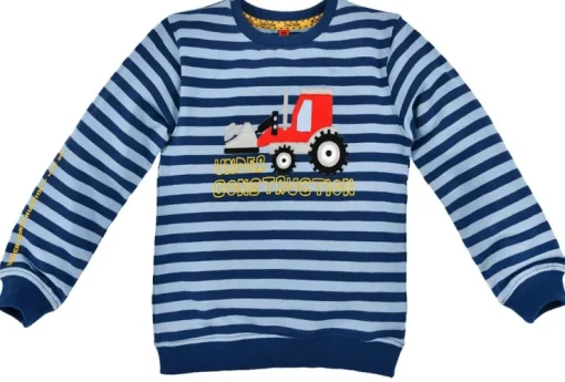 BONDI Sweatshirt "Bagger" für Jungen - Blau Gestreift | 33125