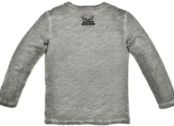 BONDI Trachten Langarm Shirt "Alpenrocker" mit Hirschmotiv 29920 - Stone Grau