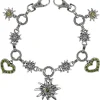 Charivari Kette mit Edelweiß - Olivgrün