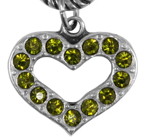 Charivari Kette mit Edelweiß - Olivgrün