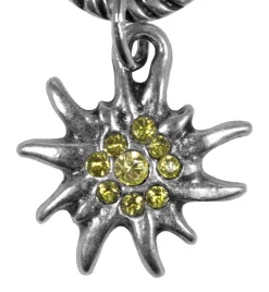 Charivari Kette mit Edelweiß - Olivgrün