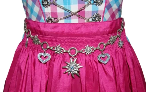 Charivari Kette mit Edelweiß - Olivgrün