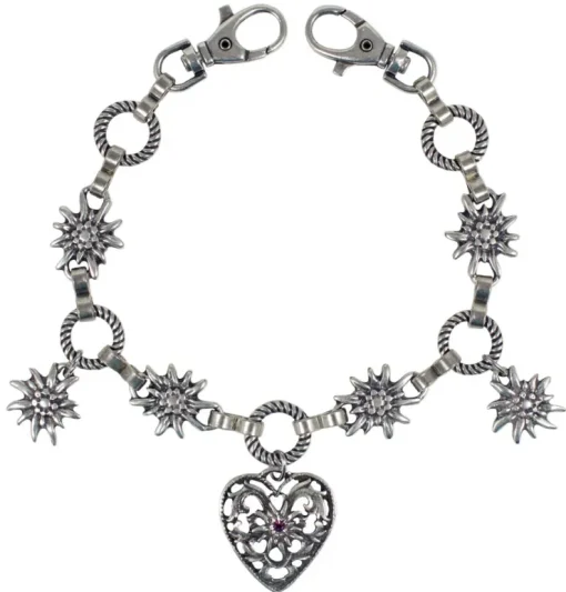 Charivari Kette mit Herz - Pflaume