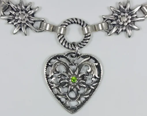 Charivari Kette mit Herz - Hellgrün