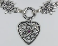 Charivari Kette mit Herz - Pflaume