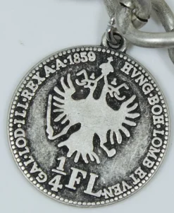 Charivari Kette mit Münzen, Fuchs und Steinbock