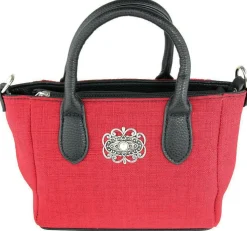 Damen Handtasche "Katrina" mit Metallapplikation - Rot