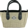Damen Handtasche "Katrina" mit Metallapplikation - Hellbraun