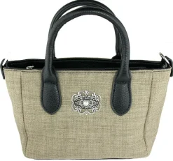Damen Handtasche "Katrina" mit Metallapplikation - Hellbraun