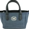 Damen Handtasche "Katrina" mit Metallapplikation - Dunkelblau
