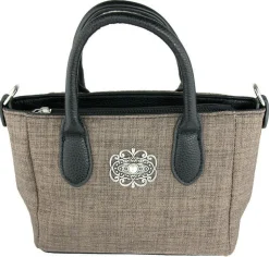 Damen Handtasche "Katrina" mit Metallapplikation - Dunkelbraun