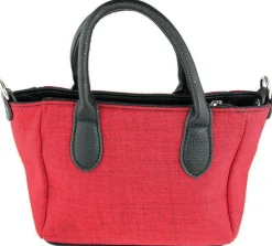Damen Handtasche "Katrina" mit Metallapplikation - Rot