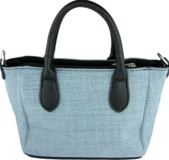 Damen Handtasche "Katrina" mit Metallapplikation - Hellblau