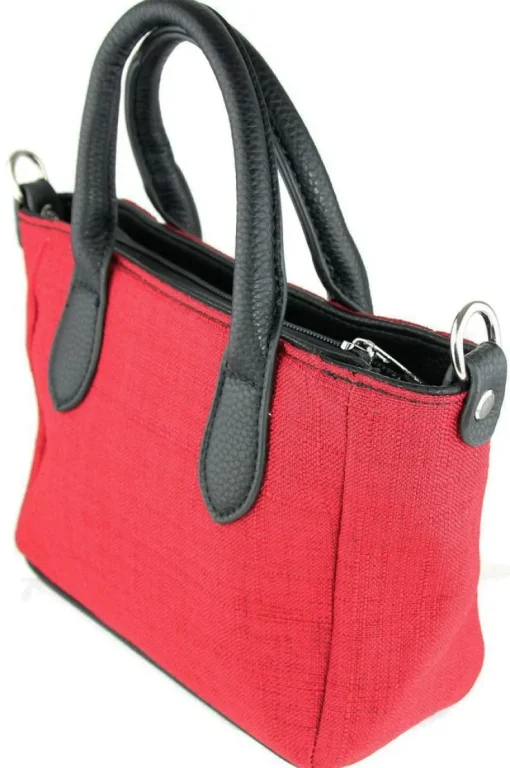 Damen Handtasche "Katrina" mit Metallapplikation - Rot